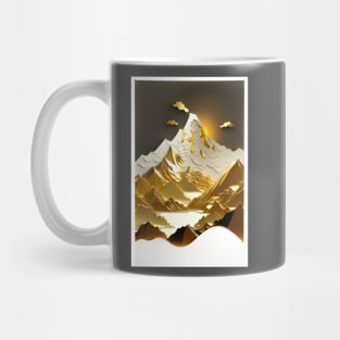 Paper quilling - Golden mountains ! Mug